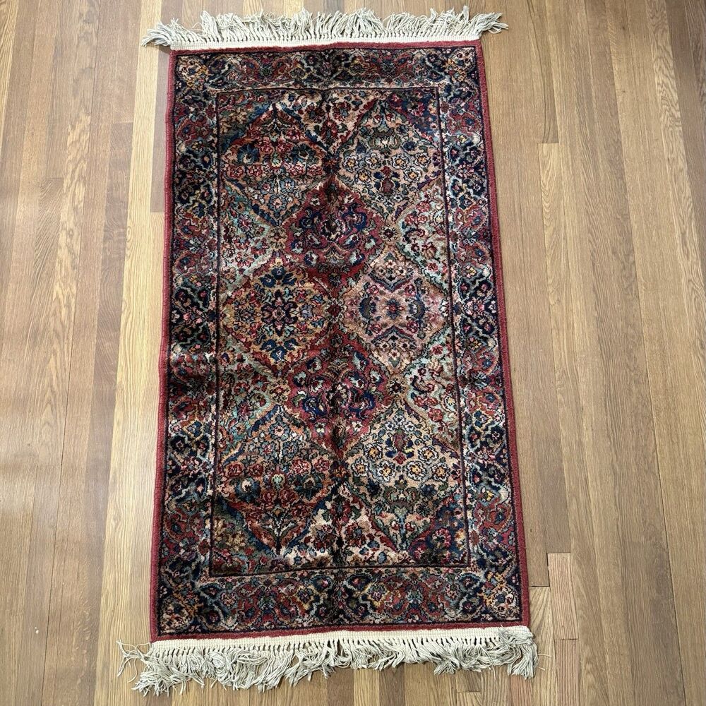 Karastan Wool Rug 700 Series 717 Kirman Panel Kirman Multicolor 2ft 10.5in X 5ft